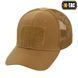 Бейсболка M-Tac з липучкою і сіткою Flex ріп-стоп Army coyote Size S/M (copy) 24682-l/xl фото 4