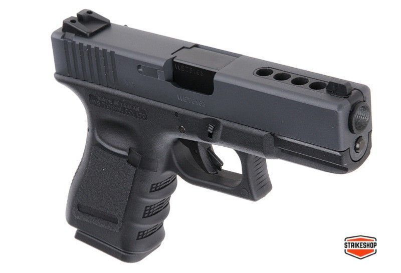 Страйкбольный пистолет WE Glock 23 Gen.3 GBB Black 9735 фото