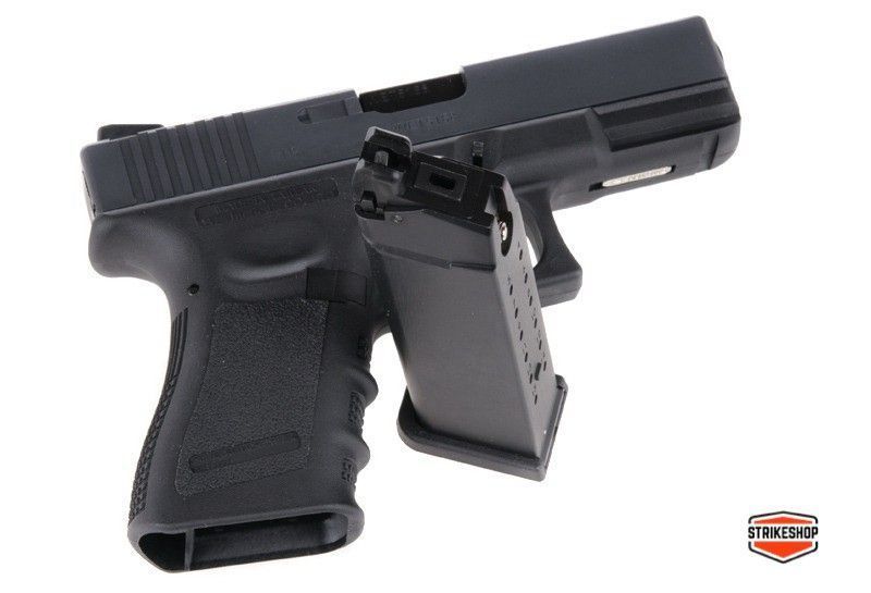 Страйкбольный пистолет WE Glock 23 Gen.3 GBB Black 9735 фото