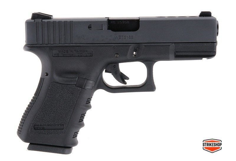 Страйкбольный пистолет WE Glock 23 Gen.3 GBB Black 9735 фото