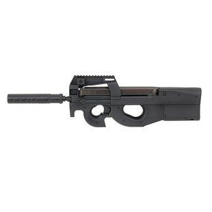 Страйкбольний пістолет-кулемет P90 з Глушником Cyma CM.060B 4757 фото