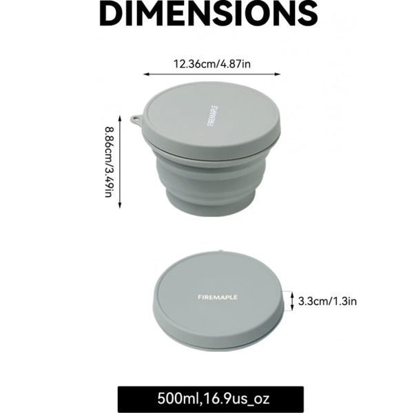 Силиконовая складная миска FM 0.5l 27940 фото