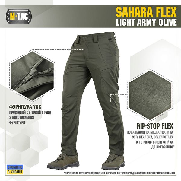 Штани M-TAC Sahara Flex Light Army Olive Size 32/32 22560-32/32 фото