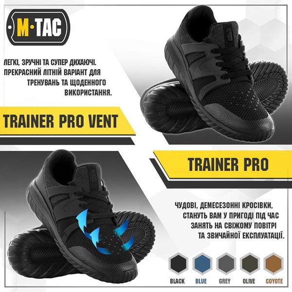 Кросівки M-TAC Trainer Pro Vent Black/Grey Size 40 16079-40 фото