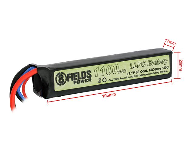 Акумулятор 8Fields LiPo 11.1V 1100mAh 15/30C 30579 фото