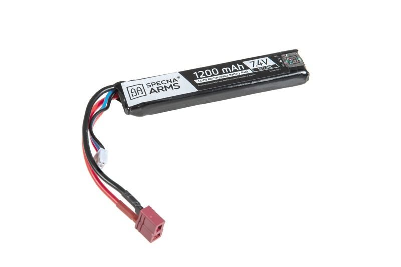 Акумулятор Specna Arms LiPo 7,4V 1200mAh 15/30C T-Connector 13280 фото