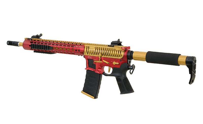 Страйкбольна штурмова гвинтівка APS ASR121 GOLD DRAGON FULLMETAL GOLD/RED/BLACK EBB 10757 фото