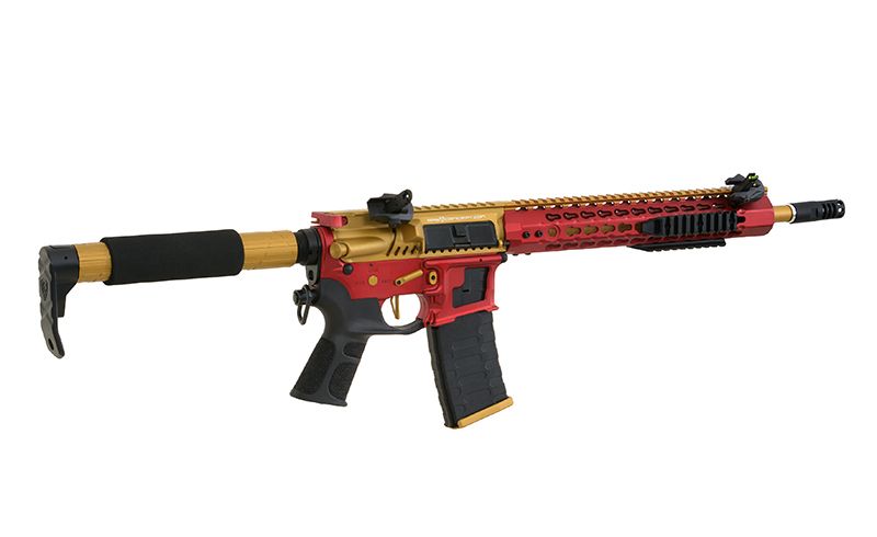 Страйкбольна штурмова гвинтівка APS ASR121 GOLD DRAGON FULLMETAL GOLD/RED/BLACK EBB 10757 фото