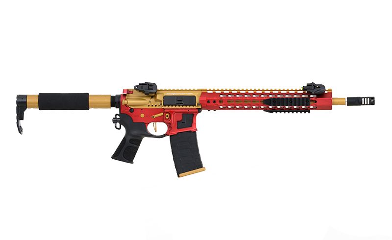 Страйкбольна штурмова гвинтівка APS ASR121 GOLD DRAGON FULLMETAL GOLD/RED/BLACK EBB 10757 фото