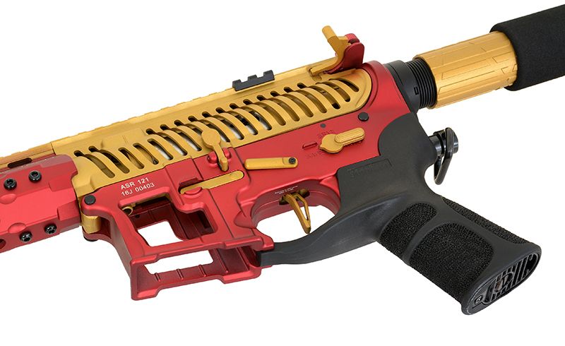 Страйкбольна штурмова гвинтівка APS ASR121 GOLD DRAGON FULLMETAL GOLD/RED/BLACK EBB 10757 фото