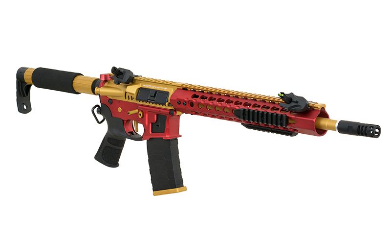 Страйкбольна штурмова гвинтівка APS ASR121 GOLD DRAGON FULLMETAL GOLD/RED/BLACK EBB 10757 фото