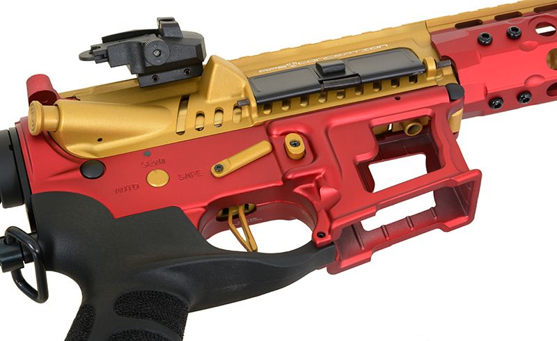 Страйкбольна штурмова гвинтівка APS ASR121 GOLD DRAGON FULLMETAL GOLD/RED/BLACK EBB 10757 фото