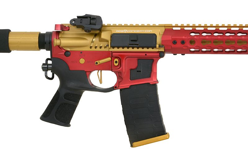 Страйкбольна штурмова гвинтівка APS ASR121 GOLD DRAGON FULLMETAL GOLD/RED/BLACK EBB 10757 фото