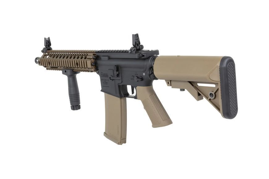 Страйкбольна штурмова гвинтівка Specna Arms Daniel Defense MK18 SA-E19 EDGE HAL ETU Single Fire Only Chaos Bronze 33174 фото