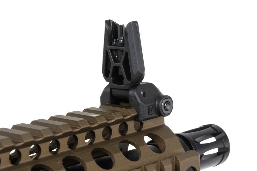 Страйкбольна штурмова гвинтівка Specna Arms Daniel Defense MK18 SA-E19 EDGE HAL ETU Single Fire Only Chaos Bronze 33174 фото