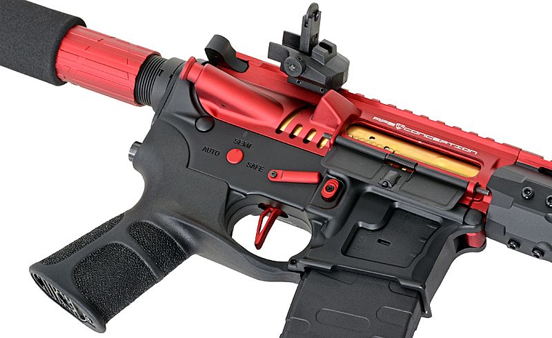 Страйкбольна штурмова гвинтівка APS ASR120 RED DRAGON FULLMETAL RED/BLACK EBB 10758 фото