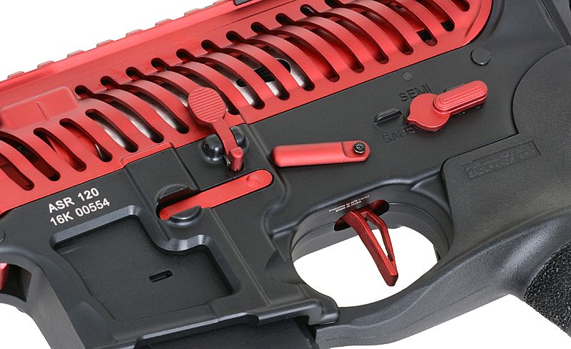 Страйкбольна штурмова гвинтівка APS ASR120 RED DRAGON FULLMETAL RED/BLACK EBB 10758 фото