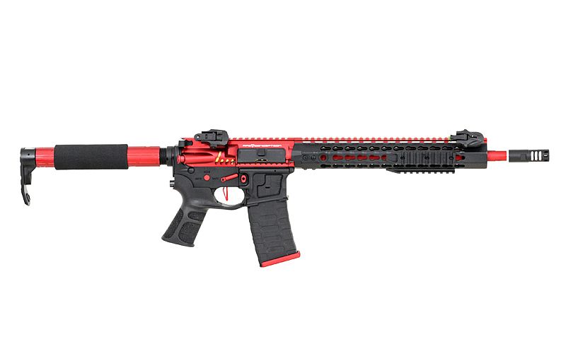 Страйкбольна штурмова гвинтівка APS ASR120 RED DRAGON FULLMETAL RED/BLACK EBB 10758 фото