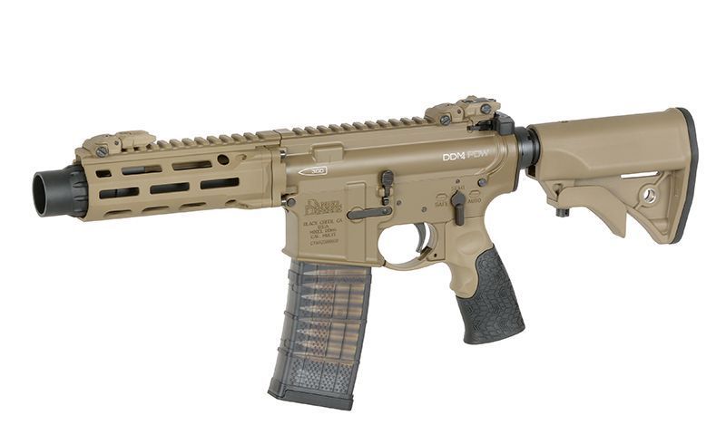 Страйкбольна штурмова гвинтівка EMG Daniel Defense DDPM4PDW GBBr Replica Tan 33544 фото