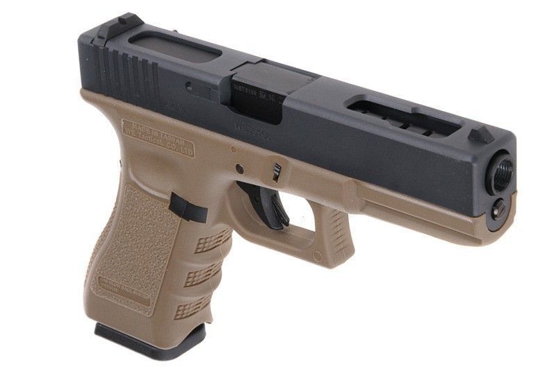 Страйкбольный пистолет WE Glock 18C Gen3. Metal Tan GBB 239 фото