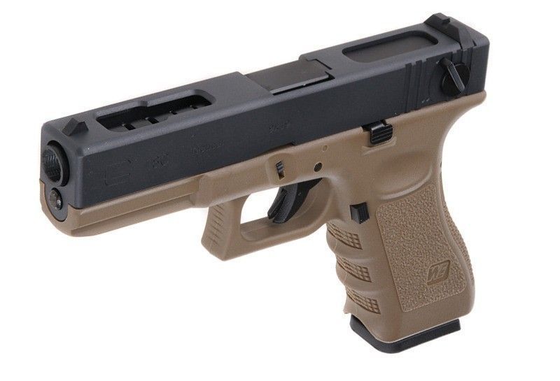 Страйкбольный пистолет WE Glock 18C Gen3. Metal Tan GBB 239 фото