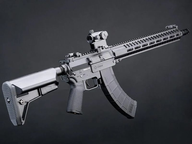 Страйкбольна штурмова гвинтівка EMG CMMG Licensed MK47 Version Banshee SBR AEG Black 34154 фото