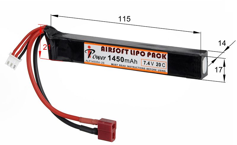 Акумулятор IPower LiPo 7.4v 1450mAh 20C Stick T-Connect 30153 фото