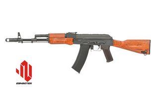 Страйкбольна штурмова гвинтівка Cyma Platinum CM.056 Full Steel AK replica Eshooter ETU Black 33298 фото