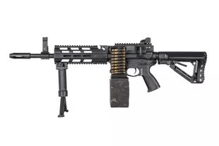 Страйкбольний кулемет G&G CM16 LMG Stealth Black 31394 фото