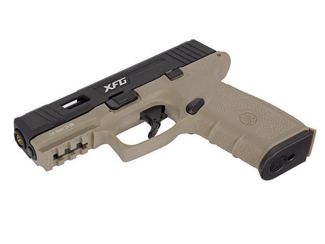 Страйкбольный пистолет ICS BLE-XFG GBB Black/Tan 14713 фото