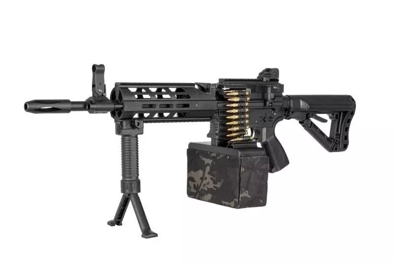 Страйкбольний кулемет G&G CM16 LMG Stealth Black 31394 фото