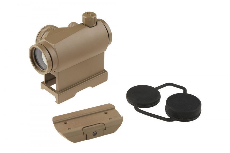 Коллиматор Theta Optics Compact III Reflex Sight Replica (High-Profile + Low-Profile Mounts) Tan 21467 фото