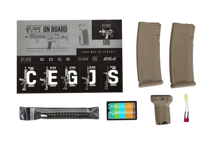Страйкбольна штурмова гвинтівка Specna Arms M4 RRA SA-E04 Edge Hal ETU Half Tan 32610 фото