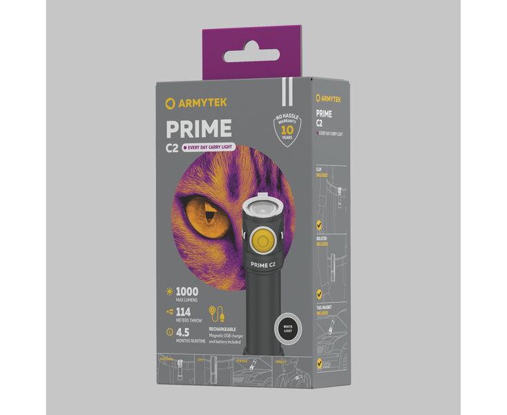 Ліхтар Armytek Prime C2 Magnet USB White 30479 фото