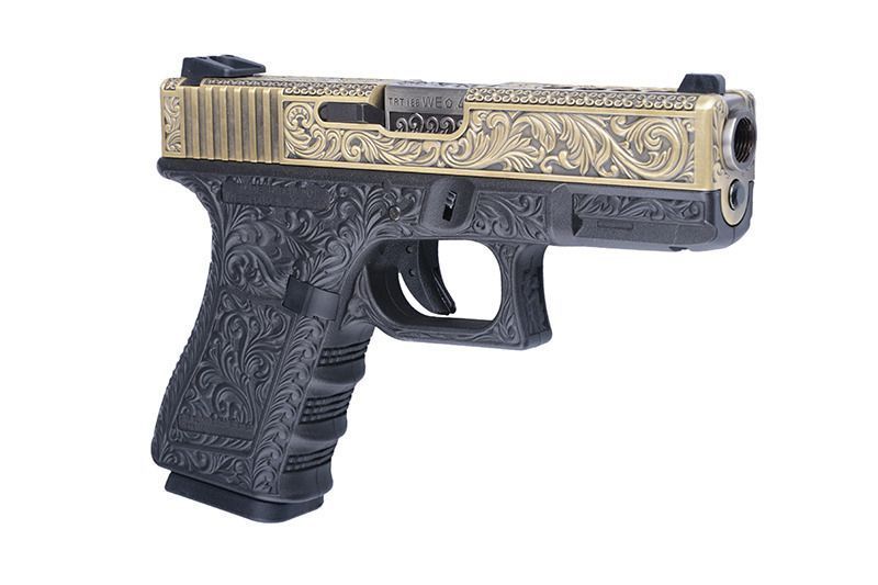 Страйкбольный пистолет WE Glock 23 Gen.3 Custom Bronze GBB 10190 фото