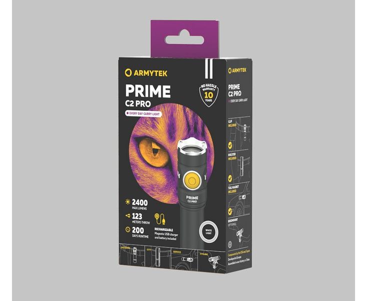 Ліхтар Armytek Prime C2 Pro Magnet USB White 30480 фото