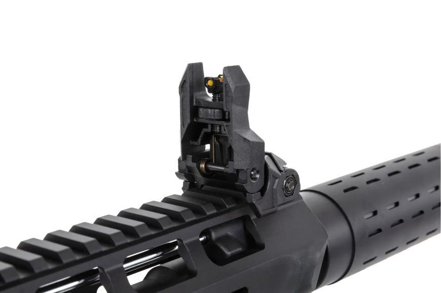 Страйкбольна штурмова гвинтівка SRC DUAL POWER SR4 ZAROS-S GBB carbine with green gas magazine Black 33550 фото