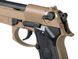 Страйкбольний пістолет KJW Beretta M9A1 CO2 Tan 14719 фото 6