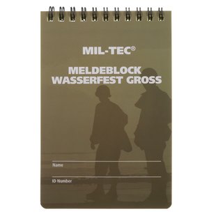 Тактичний блокнот Mil-Tec Waterproof 100x150 mm 26627 фото