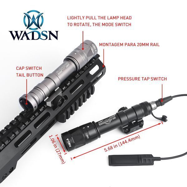 Тактичний ліхтар Wadsn M600W Scout Light Two Control Kit Version DE 35046 фото