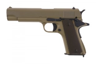 Страйкбольний пістолет Cyma Colt 1911 CM.123 AEP Tan 21954 фото