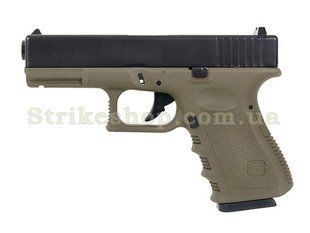 Страйкбольный пистолет Glock 32 KJW Metal Olive Green Gas 263 фото