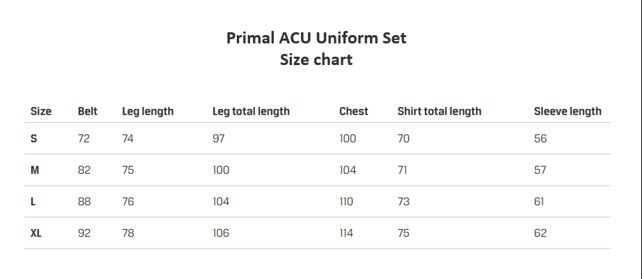 Костюм Primal Gear ACU Uniform Set Multicam Size M 24026-m фото