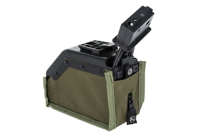 Магазин страйкбольный механический Specna Arms 1500 BBs for SA-249 Olive 34081 фото