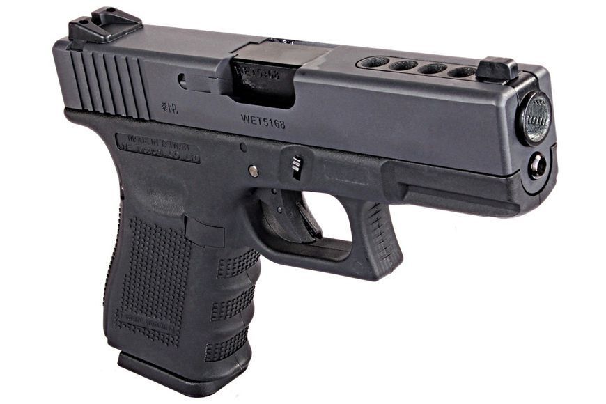 Страйкбольный пистолет WE Glock 23 Gen.4 GBB Black 7802 фото