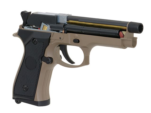 Страйкбольний пістолет Cyma Beretta M92F/M9 CM.126 AEP Tan 5663 фото