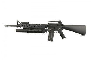 Страйкбольна штурмова гвинтівка з підствольним гранатометом Specna Arms M16 SA-G02 Black 15383 фото