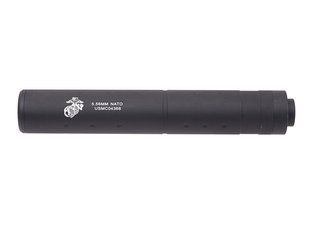 Страйкбольний глушник Big Dragon 196mm dummy silencer - USMC Logo 14505 фото
