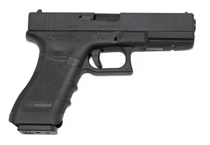 Страйкбольный пистолет WE Glock 17 Gen3. WE-057 GBB Black 299 фото
