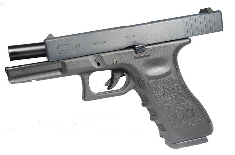 Страйкбольный пистолет WE Glock 17 Gen3. WE-057 GBB Black 299 фото
